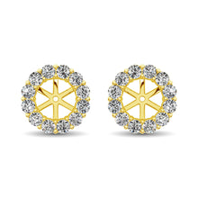 Load image into Gallery viewer, 14K Yellow Gold Diamond 1/3 Ct.Tw. Earrings Jacket