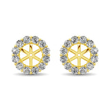 14K Yellow Gold Diamond 1/3 Ct.Tw. Earrings Jacket