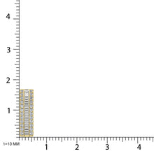 Cargar imagen en el visor de la galería, Diamante redondo y baguette de oro amarillo de 14 quilates, 1/3 qt.Tw. Colgante de barra colgante