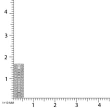 Cargar imagen en el visor de la galería, Diamante redondo y baguette de oro amarillo de 14 quilates, 1/3 qt.Tw. Colgante de barra colgante