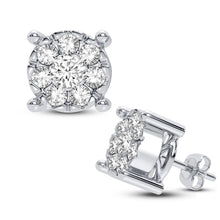 Cargar imagen en el visor de la galería, 10K 0.75CT DIAMOND EARRING