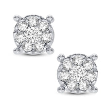 Cargar imagen en el visor de la galería, 10K 0.75CT DIAMOND EARRING