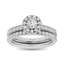 Load image into Gallery viewer, 14KT White Gold 1Ct.Tw. Diamond keyani Bridal Ring