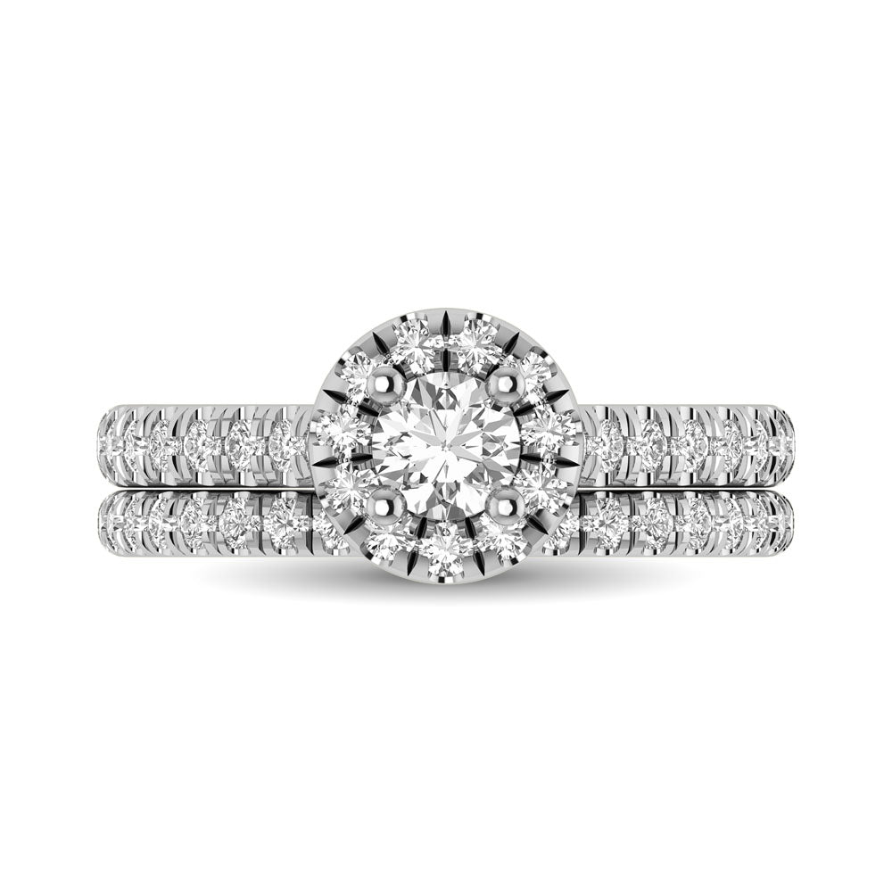 14KT White Gold 1Ct.Tw. Diamond keyani Bridal Ring