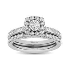 Cargar imagen en el visor de la galería, 14KT White Gold 1Ct.Tw. Diamond keyani Bridal Ring