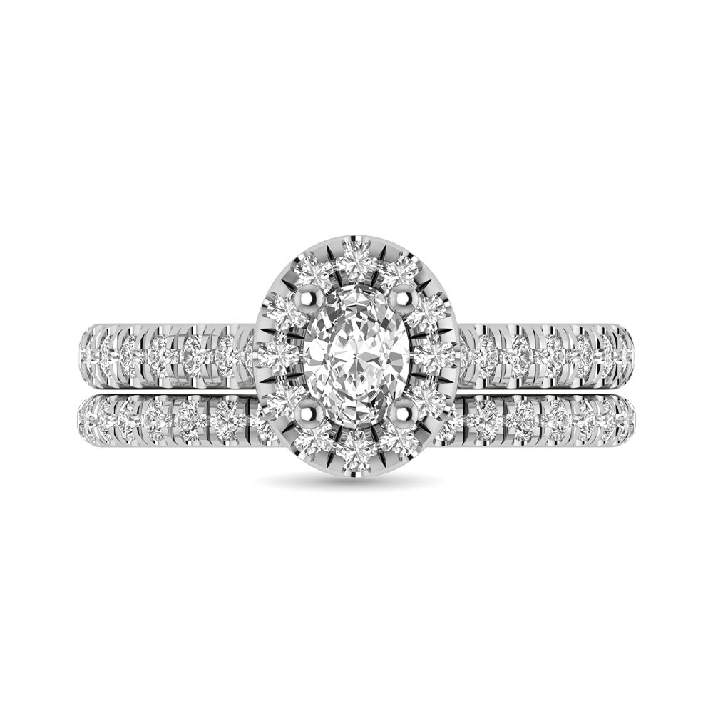 14KT White Gold 1Ct.Tw. Diamond keyani Bridal Ring