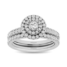 Cargar imagen en el visor de la galería, 14KT White Gold 1Ct.Tw. Diamond keyani Bridal Ring