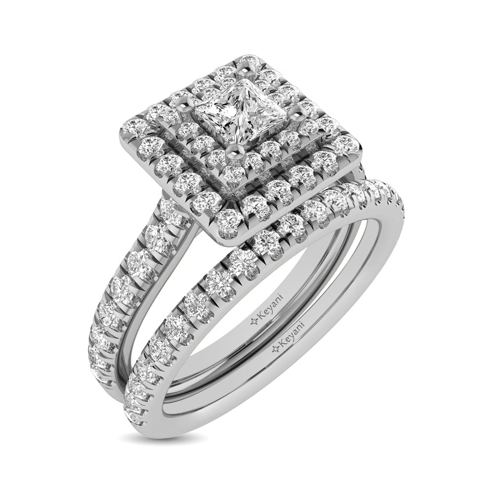 14KT White Gold 1Ct.Tw. Diamond keyani Bridal Ring