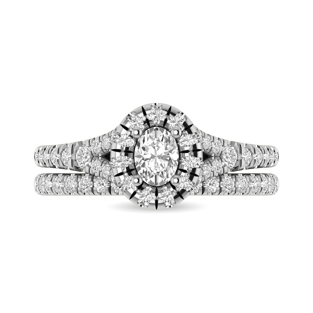 14KT White Gold 1Ct.Tw. Diamond keyani Bridal Ring