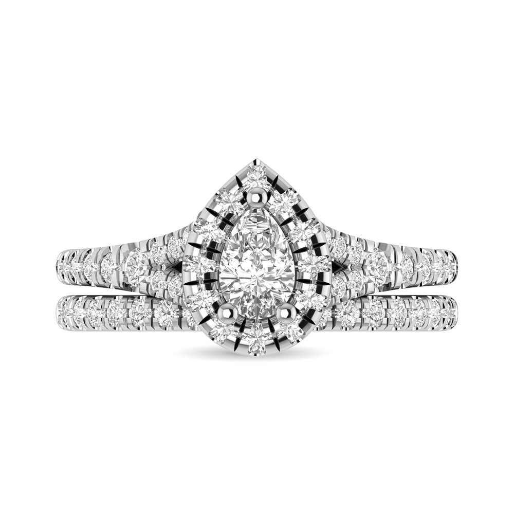 14KT White Gold 1Ct.Tw. Diamond keyani Bridal Ring