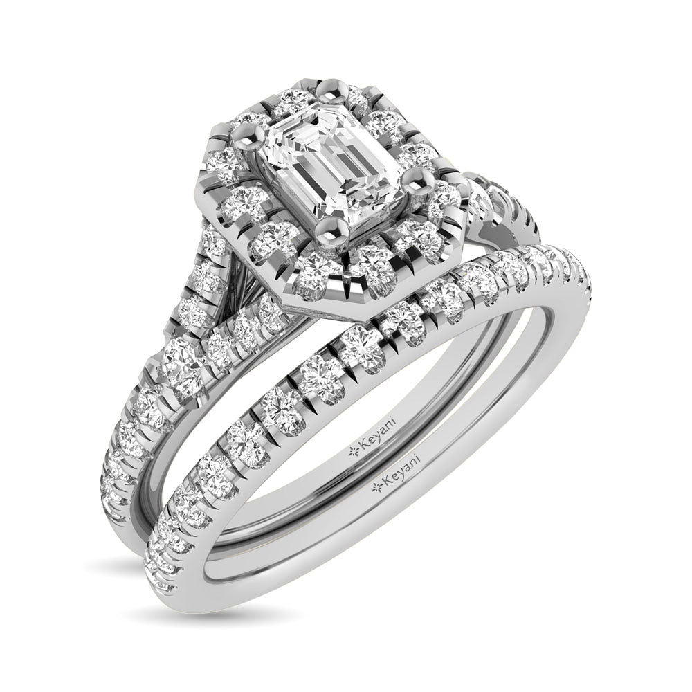 14KT White Gold 1Ct.Tw. Diamond keyani Bridal Ring