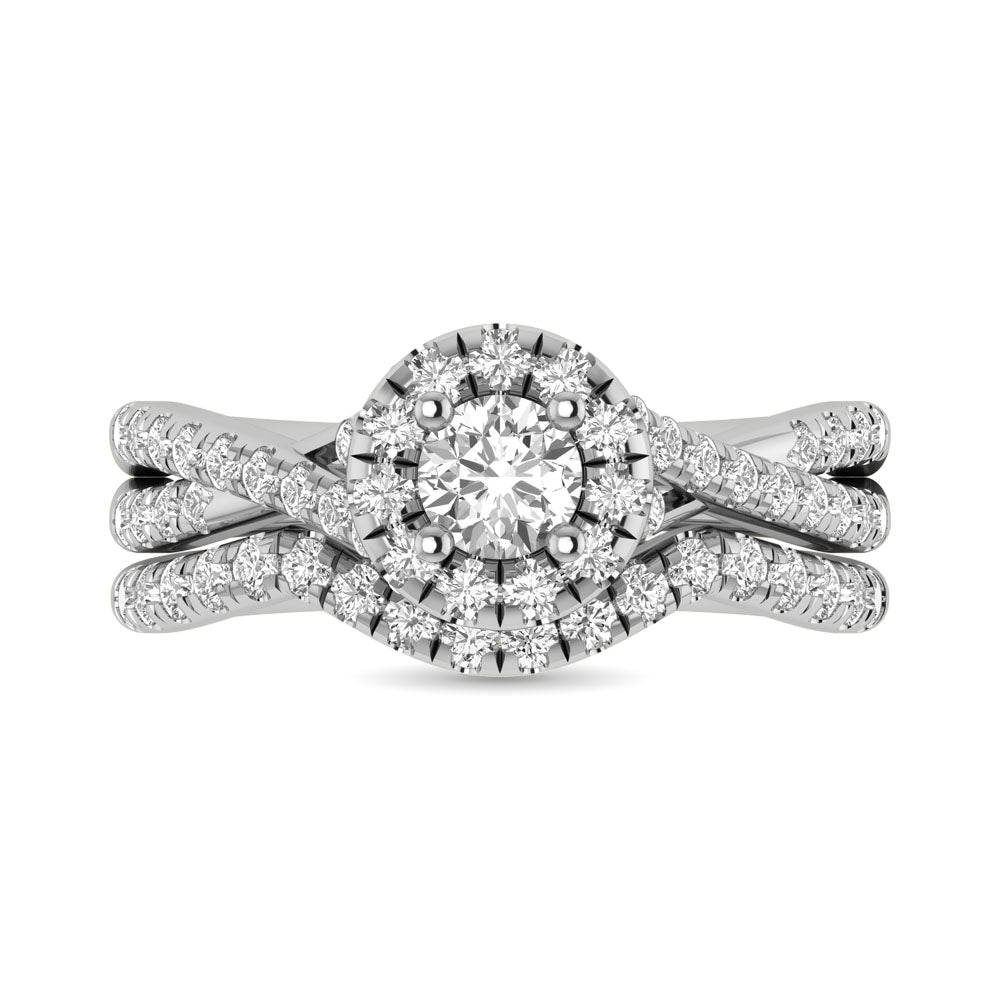 14KT White Gold 1Ct.Tw. Diamond keyani Bridal Ring