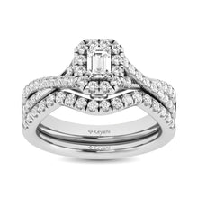 Cargar imagen en el visor de la galería, 14KT White Gold 1Ct.Tw. Diamond keyani Bridal Ring