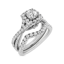 Cargar imagen en el visor de la galería, 14KT White Gold 1Ct.Tw. Diamond keyani Bridal Ring