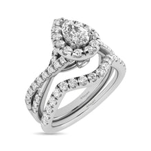 Cargar imagen en el visor de la galería, 14KT White Gold 1Ct.Tw. Diamond keyani Bridal Ring