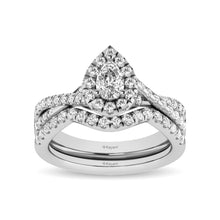 Cargar imagen en el visor de la galería, 14KT White Gold 1Ct.Tw. Diamond keyani Bridal Ring