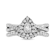 Cargar imagen en el visor de la galería, 14KT White Gold 1Ct.Tw. Diamond keyani Bridal Ring