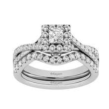 Cargar imagen en el visor de la galería, 14KT White Gold 1Ct.Tw. Diamond keyani Bridal Ring