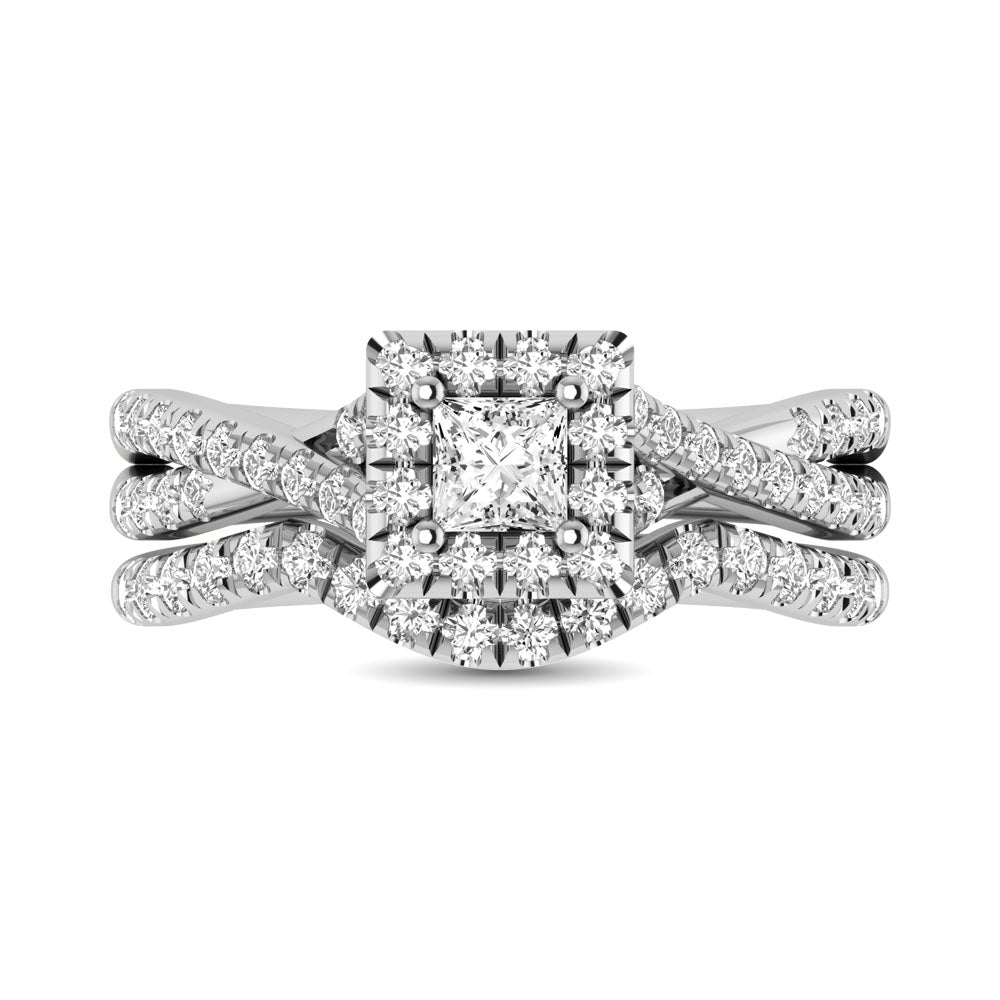 14KT White Gold 1Ct.Tw. Diamond keyani Bridal Ring