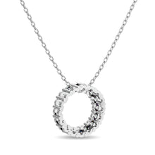 Load image into Gallery viewer, Diamond 1/4 Ct.Tw. Circle Pendant in 14K White Gold