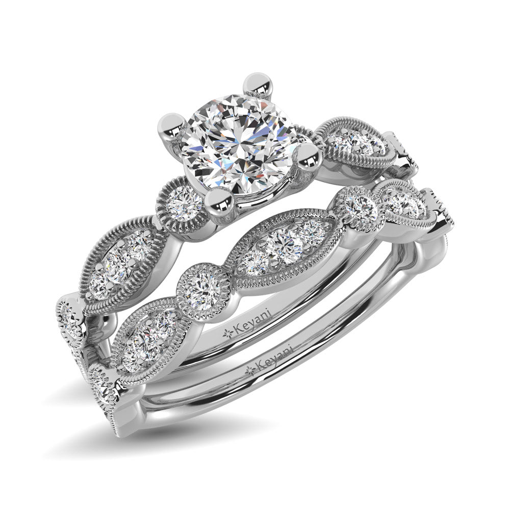 Diamond 1 Ct.Tw. Bridal Ring in 14K White Gold