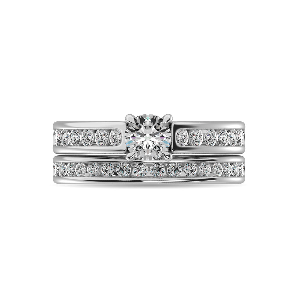 Diamond 1 1/2 Ct.Tw. Bridal Ring in 14K White Gold