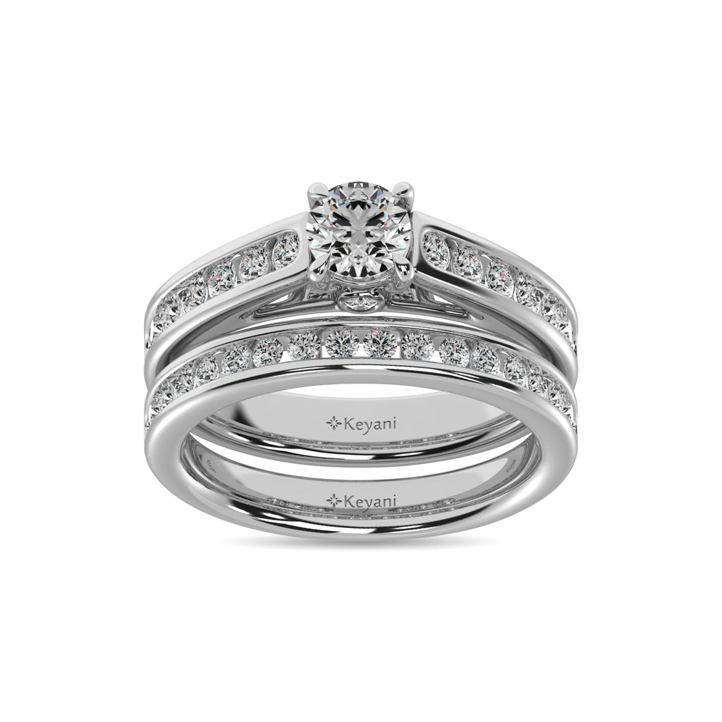 Diamond 1 1/2 Ct.Tw. Bridal Ring in 14K White Gold