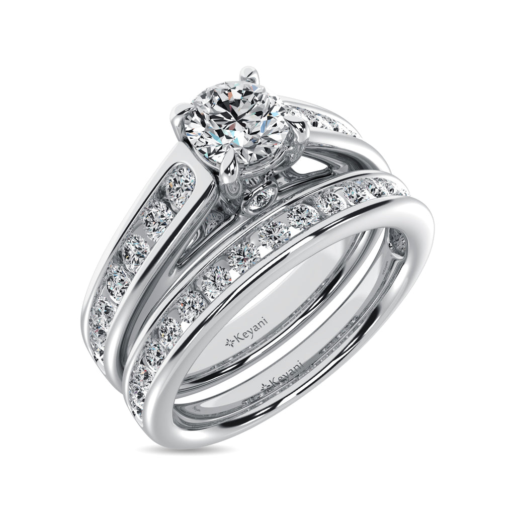 Diamond 1 1/2 Ct.Tw. Bridal Ring in 14K White Gold