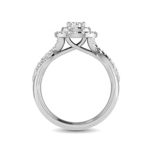 Cargar imagen en el visor de la galería, 14KT White Gold 1Ct.Tw. Diamond keyani Bridal Ring