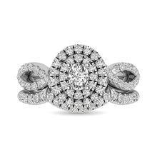 Cargar imagen en el visor de la galería, 14KT White Gold 1Ct.Tw. Diamond keyani Bridal Ring