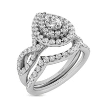 Cargar imagen en el visor de la galería, 14KT White Gold 1Ct.Tw. Diamond keyani Bridal Ring