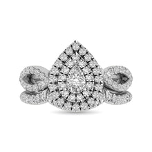 Load image into Gallery viewer, 14KT White Gold 1Ct.Tw. Diamond keyani Bridal Ring