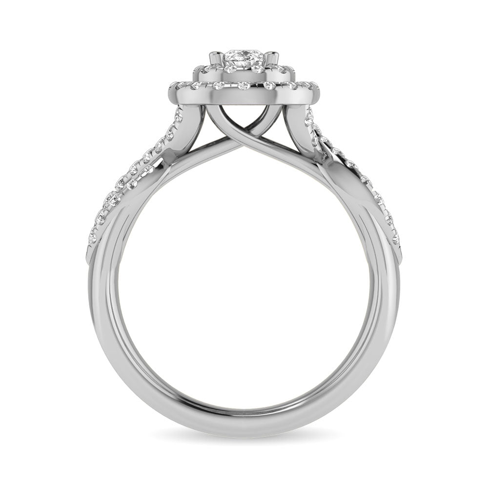 14KT White Gold 1Ct.Tw. Diamond keyani Bridal Ring