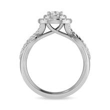 Cargar imagen en el visor de la galería, 14KT White Gold 1Ct.Tw. Diamond keyani Bridal Ring