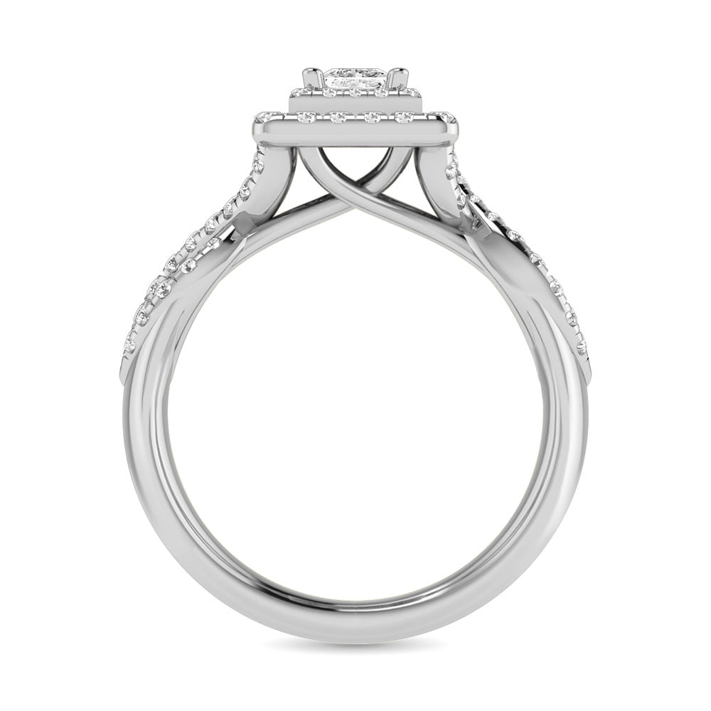 14K White Gold 1 Ct.Tw. Diamond Engagement Rings