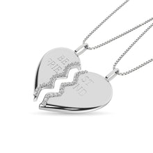 Cargar imagen en el visor de la galería, Diamond Best Friend Pendant 1/10 ct tw in Sterling Silver