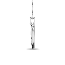 Load image into Gallery viewer, Diamond Duel Heart Pendant 1/10 ct tw in Sterling Silver