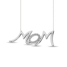 Load image into Gallery viewer, Diamond 1/20 ct tw  Mom Necklace in Sterling Silver