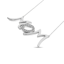 Cargar imagen en el visor de la galería, Diamond 1/20 ct tw  Mom Necklace in Sterling Silver