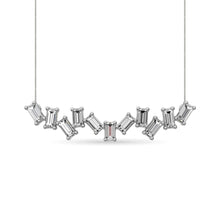 Load image into Gallery viewer, Diamond 1/10 Ct.Tw. Baguette Fashion Necklace in 10K White Gold