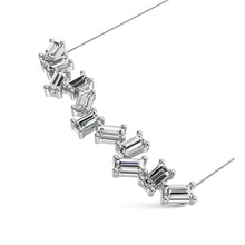 Cargar imagen en el visor de la galería, Diamond 1/10 Ct.Tw. Baguette Fashion Necklace in 10K White Gold