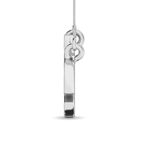 Load image into Gallery viewer, Diamond 1/6 Ct.Tw. Round and Baguette Fashion Necklace in 10K White Gold