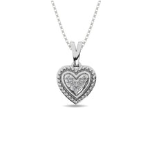 Cargar imagen en el visor de la galería, Diamond 1/20 ct tw Heart Pendant in Sterling Silver