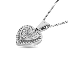 Load image into Gallery viewer, Diamond 1/20 ct tw Heart Pendant in Sterling Silver