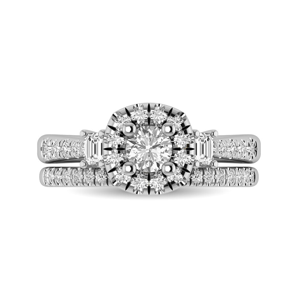 14KT White Gold 1Ct.Tw. Diamond keyani Bridal Ring