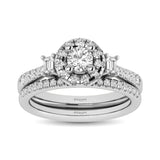 14KT White Gold 1Ct.Tw. Diamond keyani Bridal Ring