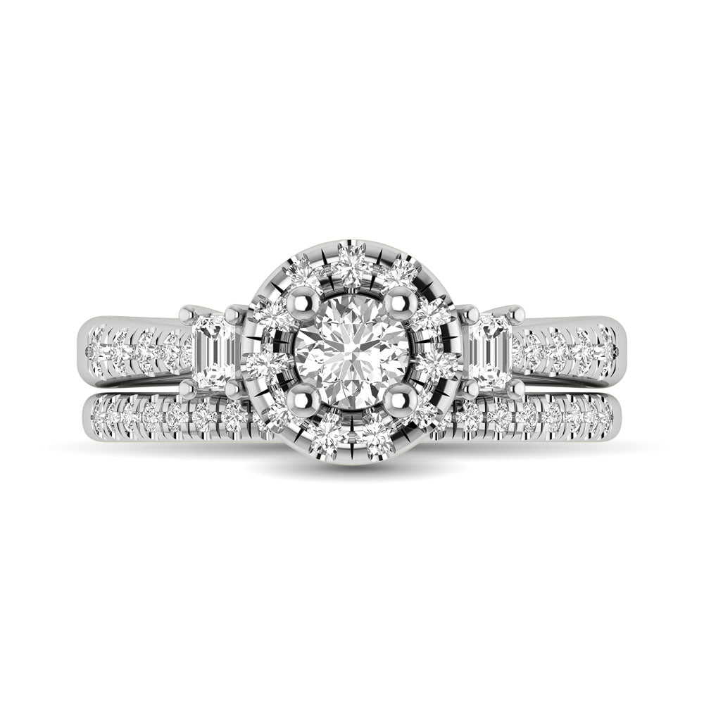 14KT White Gold 1Ct.Tw. Diamond keyani Bridal Ring