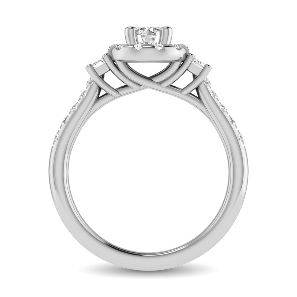 14KT White Gold 1Ct.Tw. Diamond keyani Bridal Ring