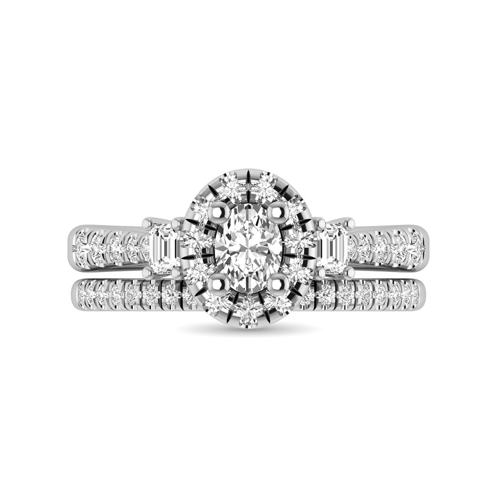 14KT White Gold 1Ct.Tw. Diamond keyani Bridal Ring