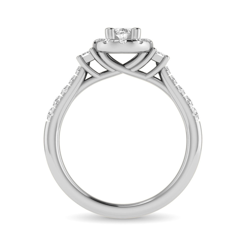 14KT White Gold 1Ct.Tw. Diamond keyani Bridal Ring